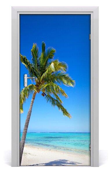Autocolante pentru usi plaja tropicala