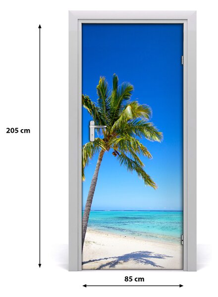 Autocolante pentru usi plaja tropicala