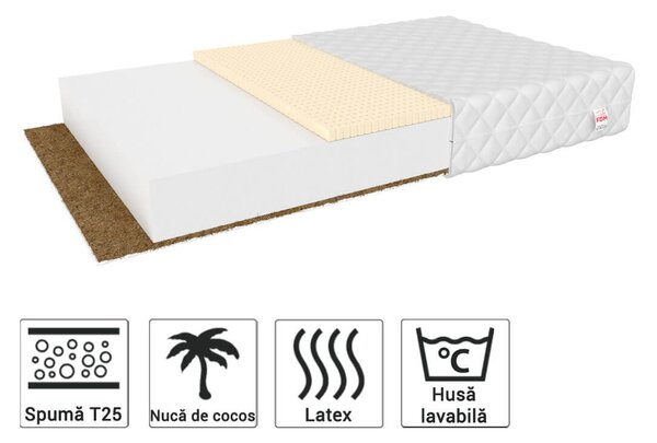 Saltea Pikolino 90x200 cm Husă: Silver Care (husă suplimentară)