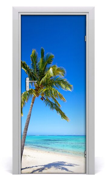 Autocolante pentru usi plaja tropicala