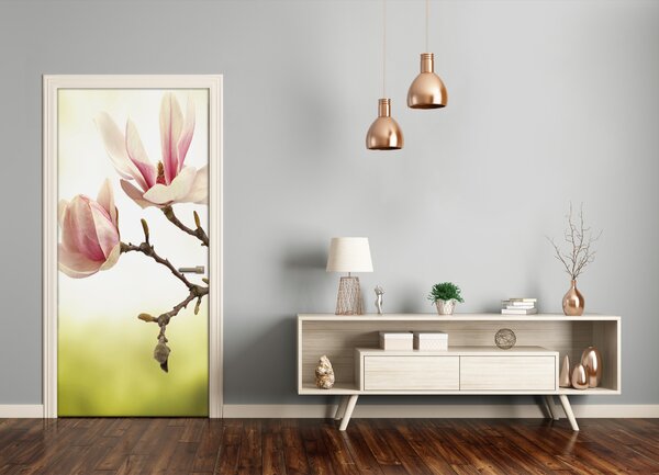 Autocolante pentru usi flori magnolia