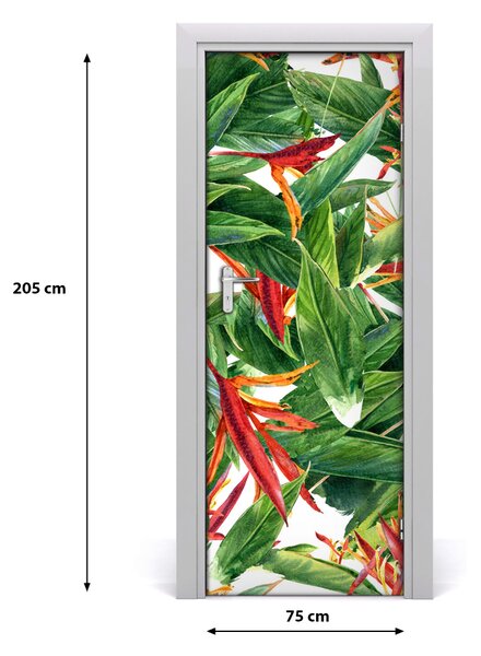Autocolante pentru usi Strelitzia reginae