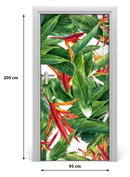 Autocolante pentru usi Strelitzia reginae