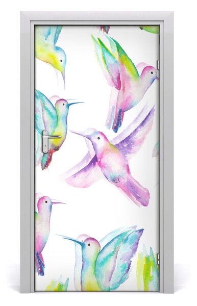 Autocolante pentru usi colibri colorate