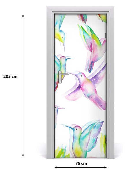 Autocolante pentru usi colibri colorate