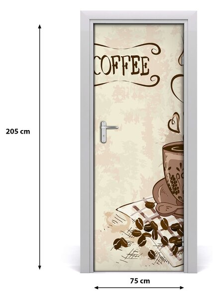 Autocolante pentru usi cafea aromatică