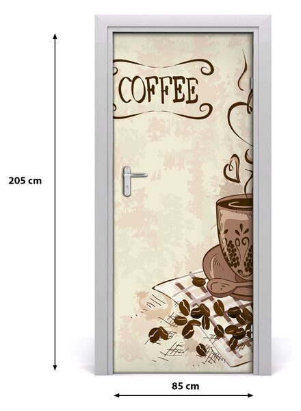 Autocolante pentru usi cafea aromatică