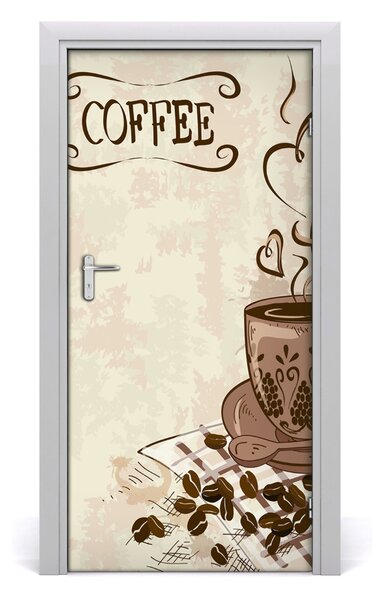Autocolante pentru usi cafea aromatică