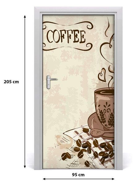 Autocolante pentru usi cafea aromatică