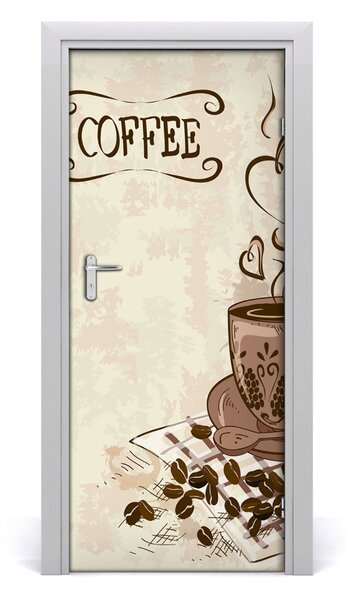 Autocolante pentru usi cafea aromatică