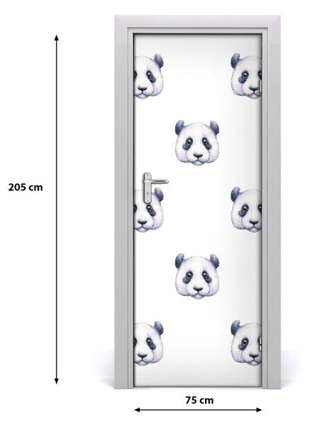 Autocolante pentru usi perete Panda