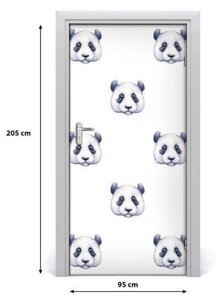 Autocolante pentru usi perete Panda