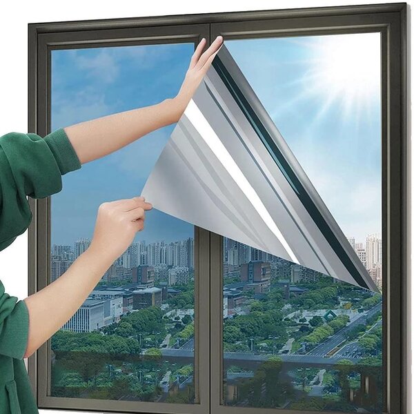 Autocolant geamuri 50 x 300 cm, protectie UV, kit montaj inclus