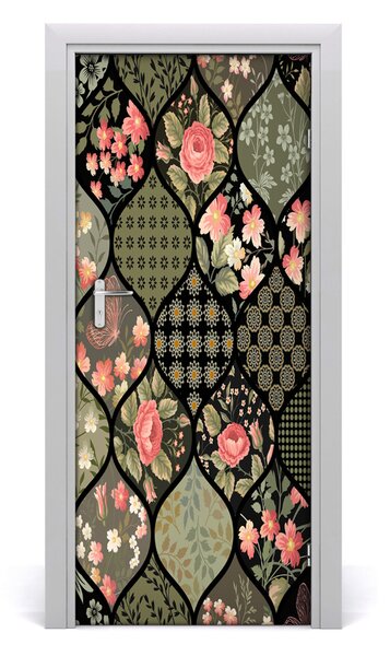 Autocolante pentru usi model floral