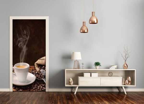 Autocolante pentru usi ceașcă de cafea
