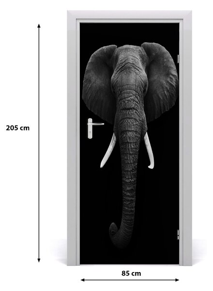 Autocolante pentru usi elefant african