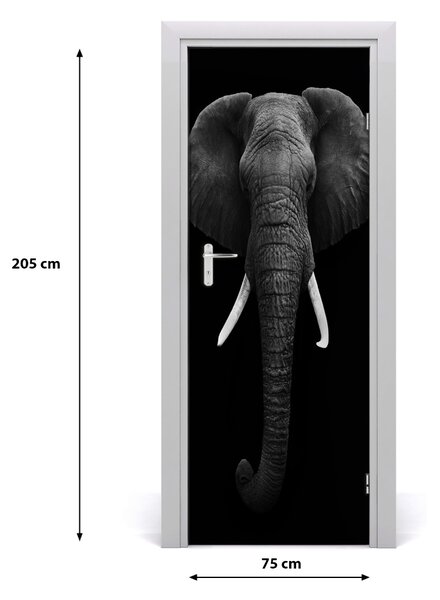 Autocolante pentru usi elefant african