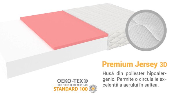 Saltea Lugano 90x200 cu spumă cu memorie