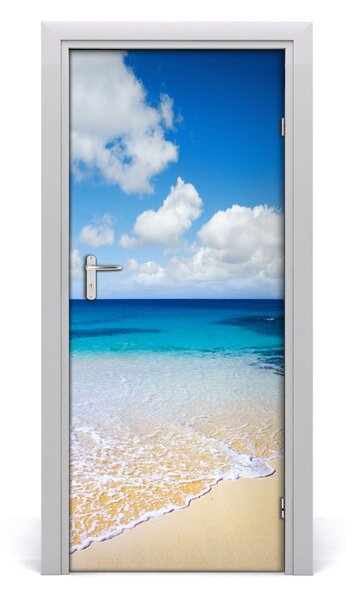 Autocolante pentru usi plaja tropicala