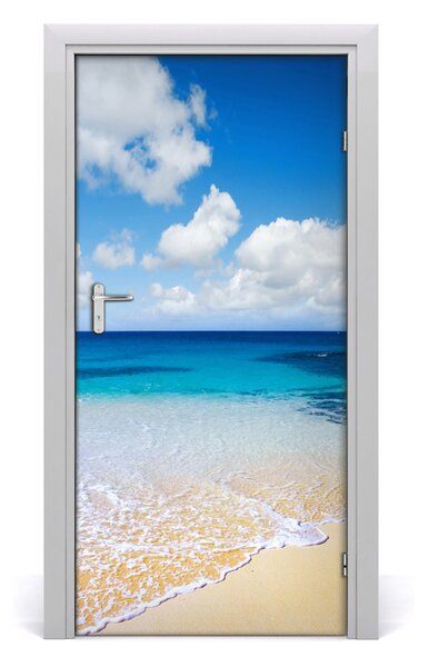 Autocolante pentru usi plaja tropicala