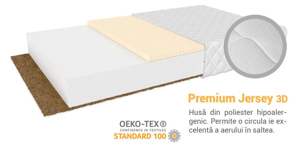 Saltea Pikolino 90x200 cm Husă: Silver Care (husă suplimentară)