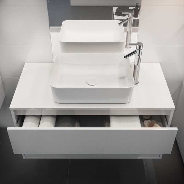 Chiuveta blat Cersanit Crea 50x35cm, alb, K114-001