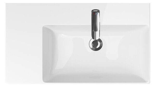 Cersanit Inverto mobilier/chiuvetă blat 80,5 x 45,5 cm, cu preaplin stânga, Alb, K671-016
