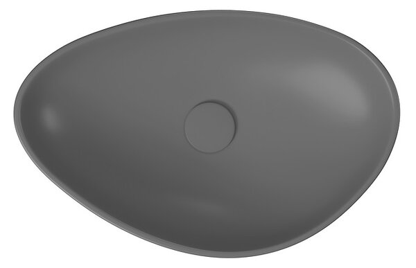 Cersanit Moduo, chiuveta blat asimetrica 56,5x36,5x15 cm, antracit mat, K116-106