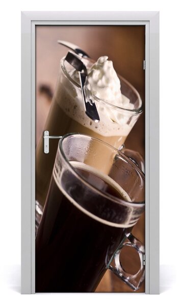 Autocolante pentru usi cafea frappe