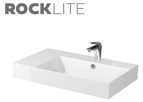 Cersanit Inverto mobilier/chiuvetă blat 80,5 x 45,5 cm, cu preaplin stânga, Alb, K671-016