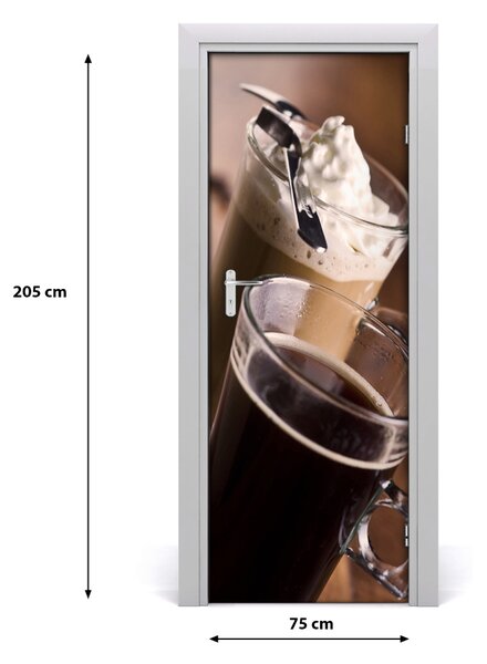 Autocolante pentru usi cafea frappe