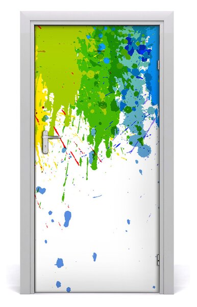 Autocolante pentru usi curcubeu abstract