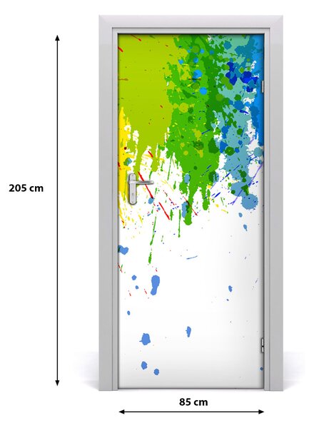 Autocolante pentru usi curcubeu abstract