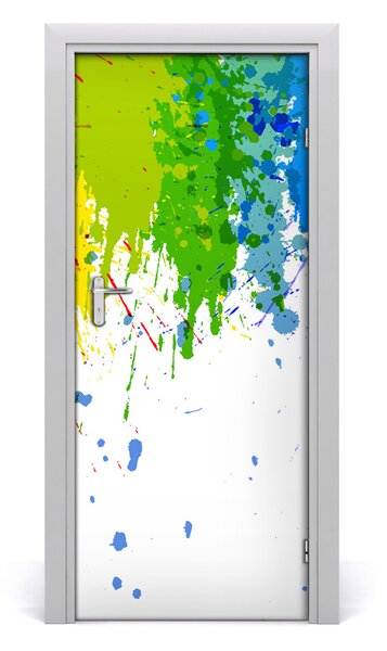 Autocolante pentru usi curcubeu abstract