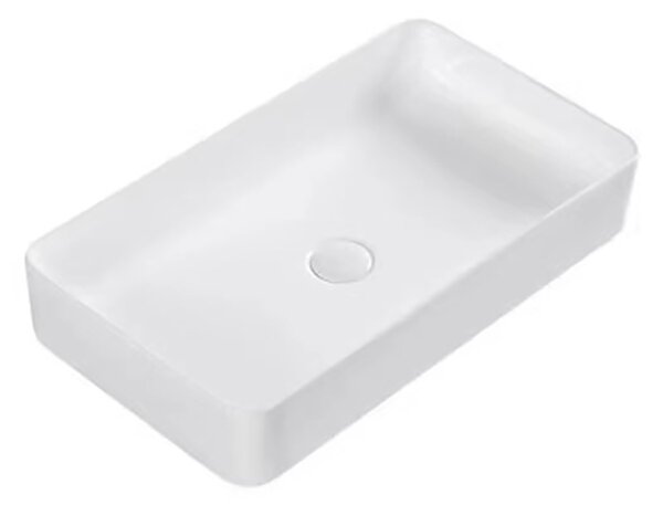 Erga Barbara, chiuveta blat 600x370x130 mm, alb lucios, ERG-V03-YT-060-WH