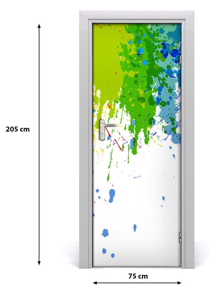 Autocolante pentru usi curcubeu abstract