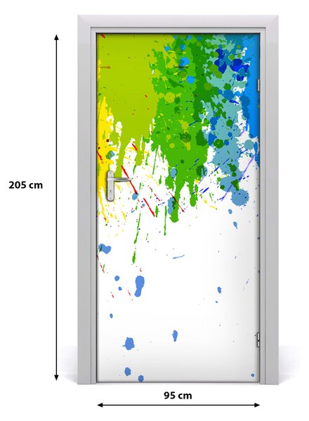 Autocolante pentru usi curcubeu abstract