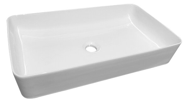 Erga Barbara, chiuveta blat 600x370x130 mm, alb lucios, ERG-V03-YT-060-WH