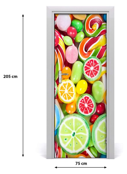 Autocolante pentru usi bomboane colorate