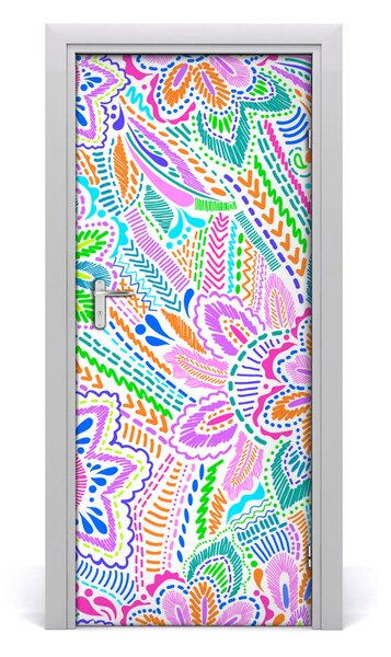 Autocolante pentru usi model floral