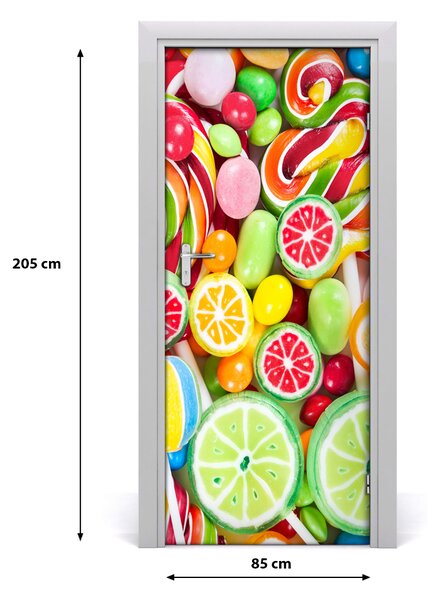 Autocolante pentru usi bomboane colorate