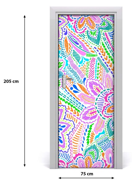 Autocolante pentru usi model floral