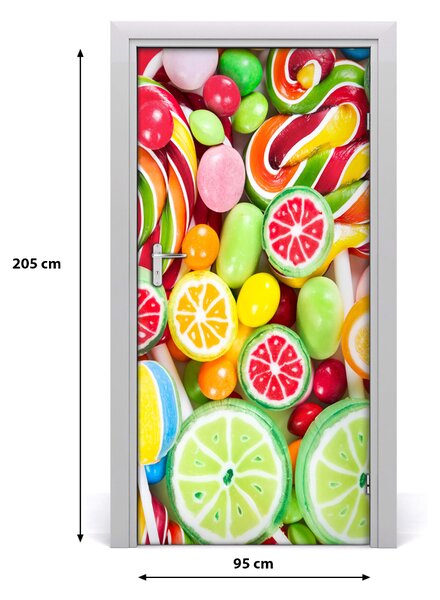 Autocolante pentru usi bomboane colorate