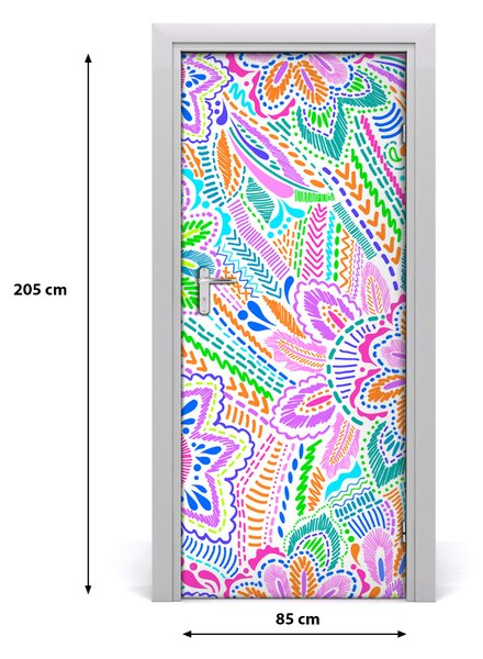 Autocolante pentru usi model floral
