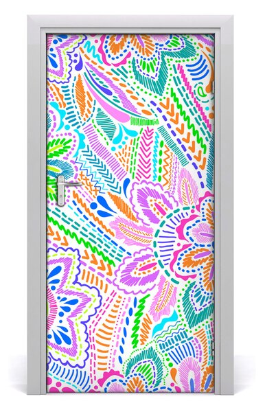 Autocolante pentru usi model floral