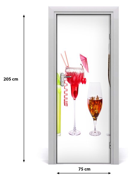 Autocolante pentru usi cocktail-uri colorate