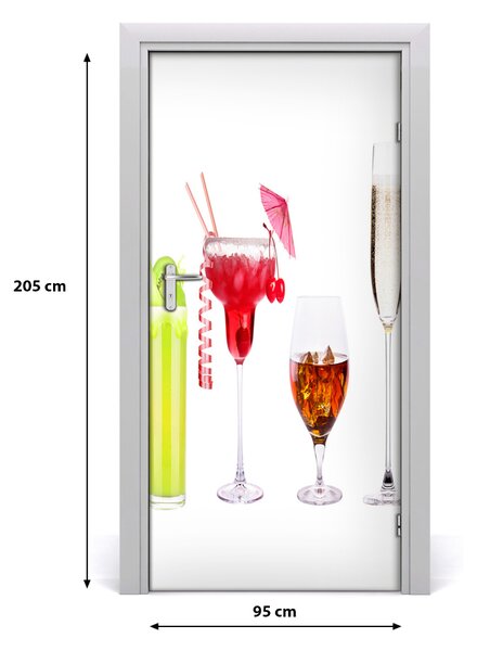 Autocolante pentru usi cocktail-uri colorate