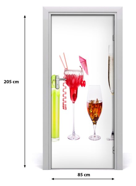 Autocolante pentru usi cocktail-uri colorate