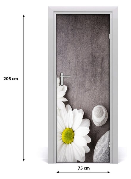 Autocolante pentru usi uşă Gerbera