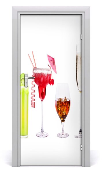 Autocolante pentru usi cocktail-uri colorate